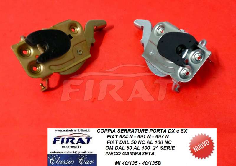SERRATURA PORTA FIAT 684-691-697-50NC-100NC-GAMMAZETA